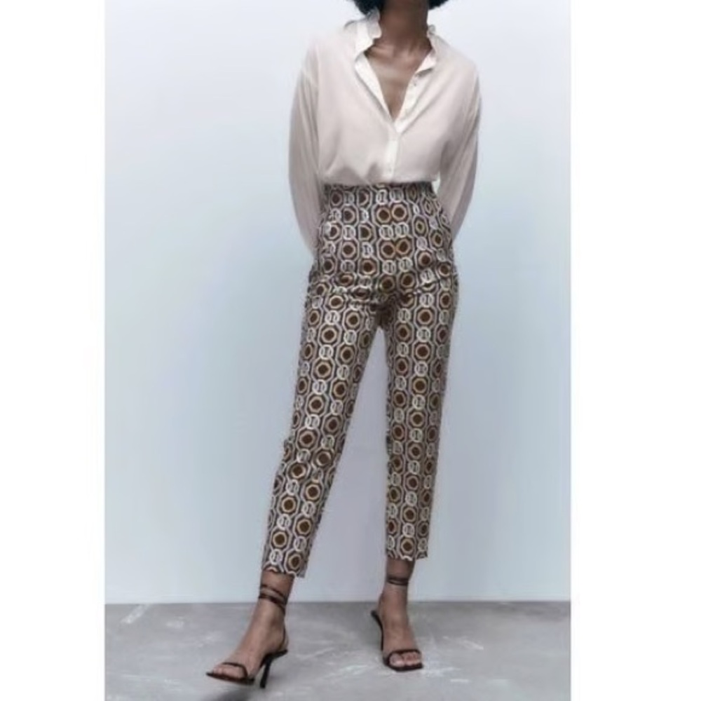 Zara Geometric Patterned Women's Pants